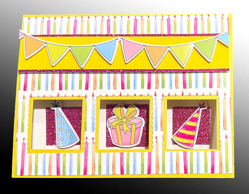 Fun Time Thursday November Triple the Fun B-Day Cards - PAPER ONLY KIT -  No Colored Die-cut Pieces