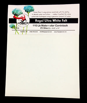 110 lb Royal Ultra White Felt Cardstock