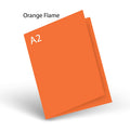Orange Flame (prev Dark Orange) 80 LB Smooth Lessebo A-2 Scored Card