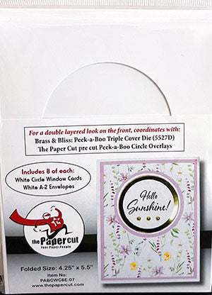 8 ct PAB Circle Window Card Set (2 Panel Foldover Card)