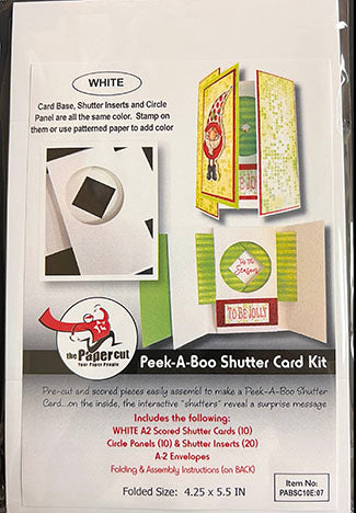 Peek-A-Boo SHUTTER Card Kit 10 ct with Envelope