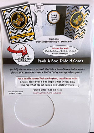 Peek-A-Boo Tri-Fold Cards 8 ct with Envelopes