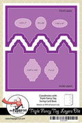 Triple FANCY TAG Swinging Z Fold LAYERING Die