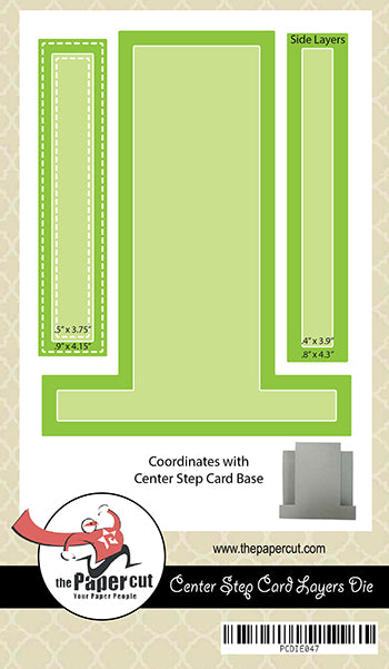 VERTICAL CENTER Stair Step Card LAYERING Die