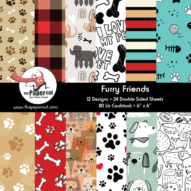 PPAD188 Furry Friends - 6 x 6 Paper Pad