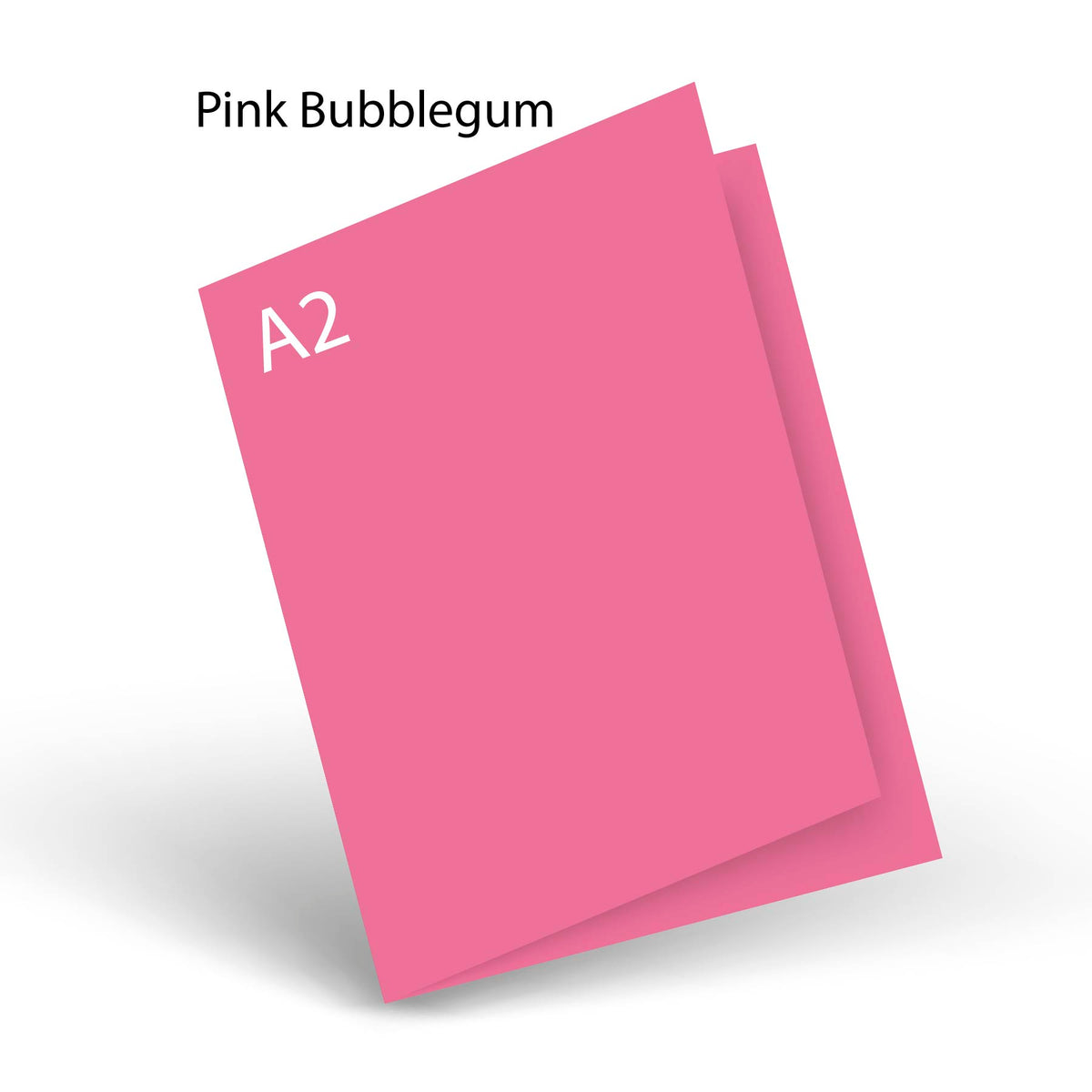 Pink Bubblegum (prev Bright Pink) 80 LB Smooth Lessebo A-2 Scored Card