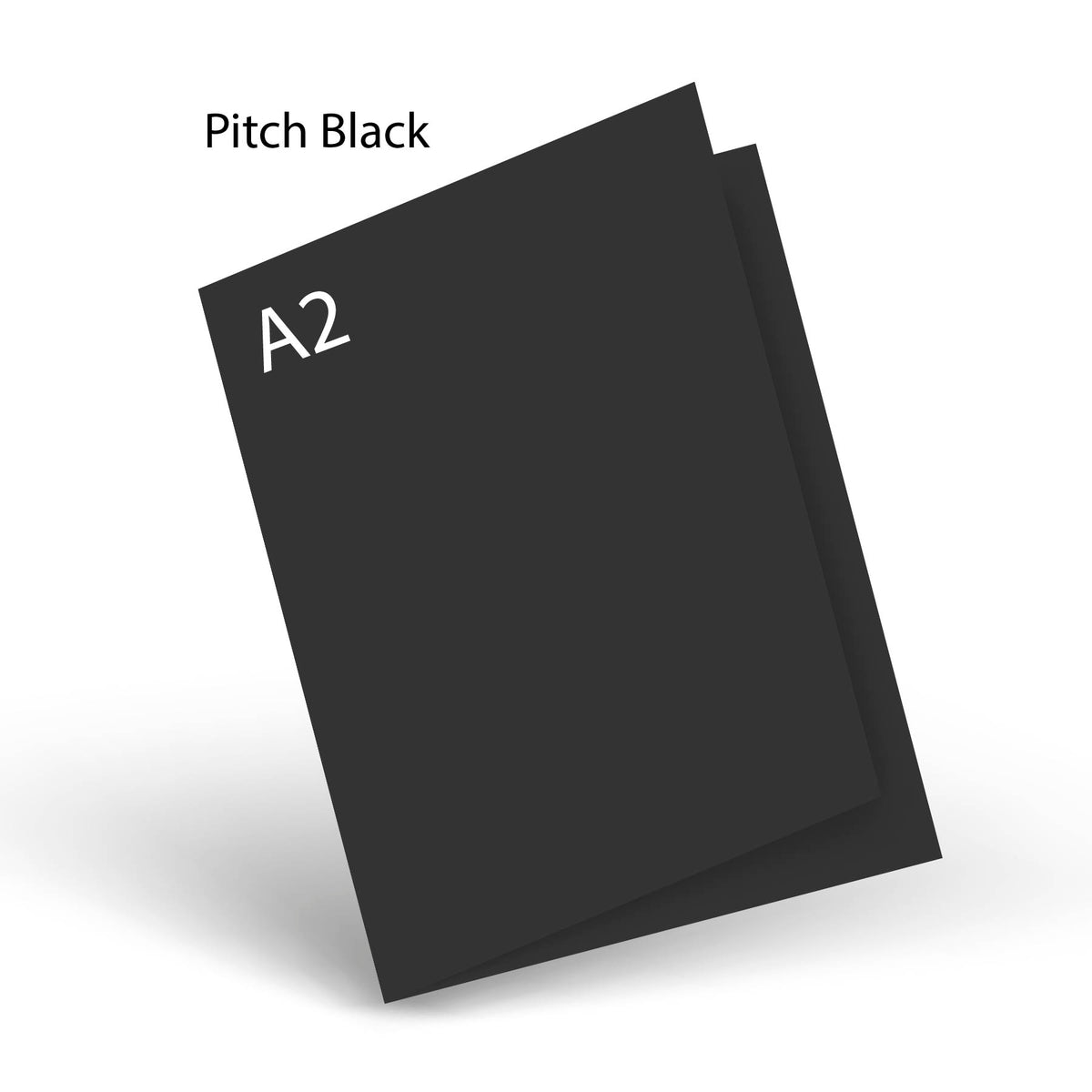 Pitch Black 80 LB Smooth Lessebo A-2 Scored Card