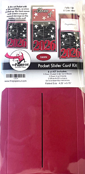 POCKET Slider Card Kit 5 Cards with Envelopes