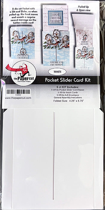 POCKET Slider Card Kit 5 Cards with Envelopes