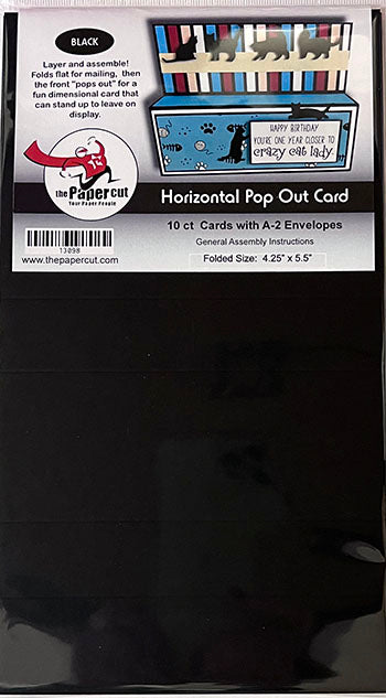 Horizontal Pop-OUT Card 10 Cards with Envelopes