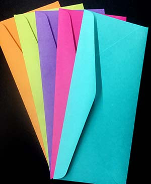Festive Variety Slimline Envelopes, 3 7/8" x 8 7/8"