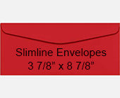 Wild Cherry Slimline Envelopes, 3 7/8" x 8 7/8"