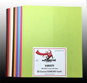 Slimline Scored Cards, Bulk 50 ct Variety