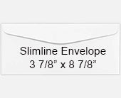 White Slimline Envelopes, 3 7/8" x 8 7/8"