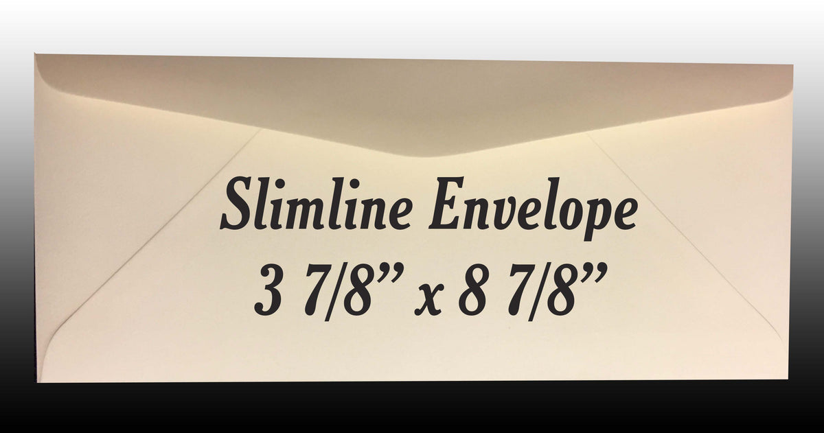 Cream Slimline Envelopes, 3 7/8" x 8 7/8"