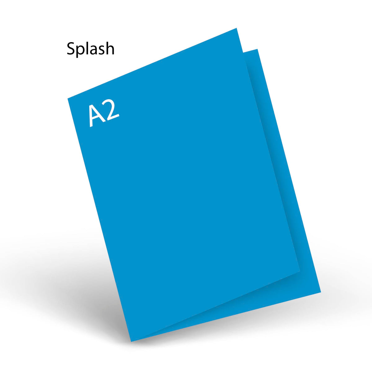 Splash (prev Bright Blue) 80 LB Smooth Lessebo A-2 Scored Card
