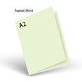 Sweet Mint 80 LB Smooth Lessebo A-2 Scored Card