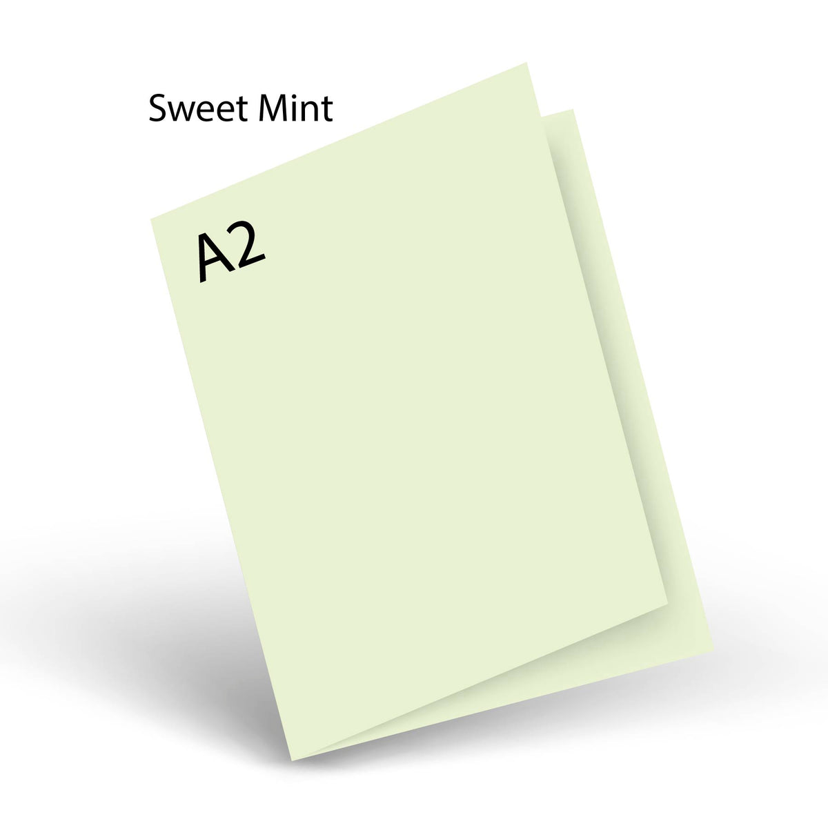 Sweet Mint 80 LB Smooth Lessebo A-2 Scored Card