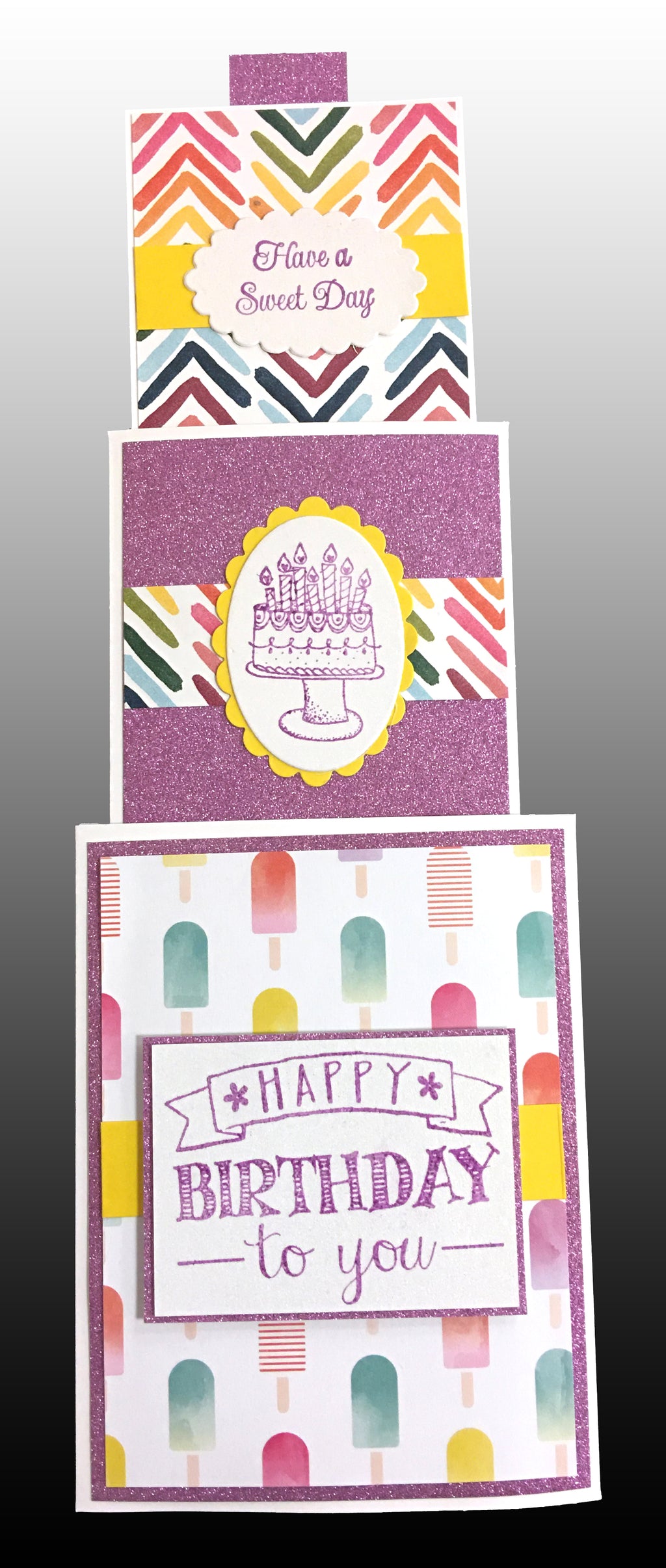 White Triple Tier Slider - 5 ct with Envelopes
