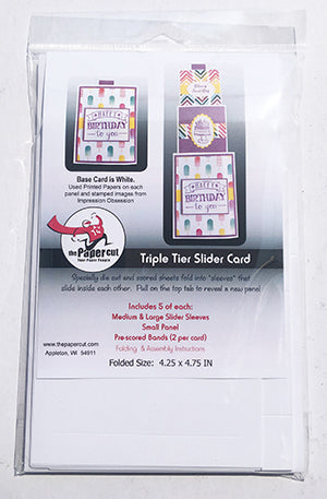 White Triple Tier Slider - 5 ct with Envelopes