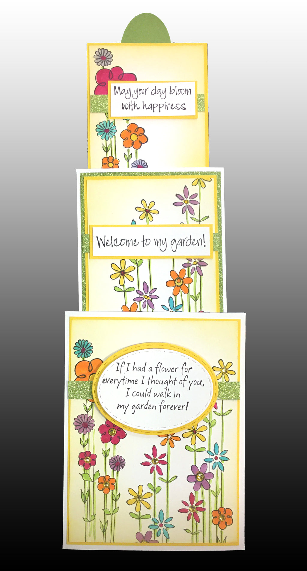 White Triple Tier Slider - 5 ct with Envelopes