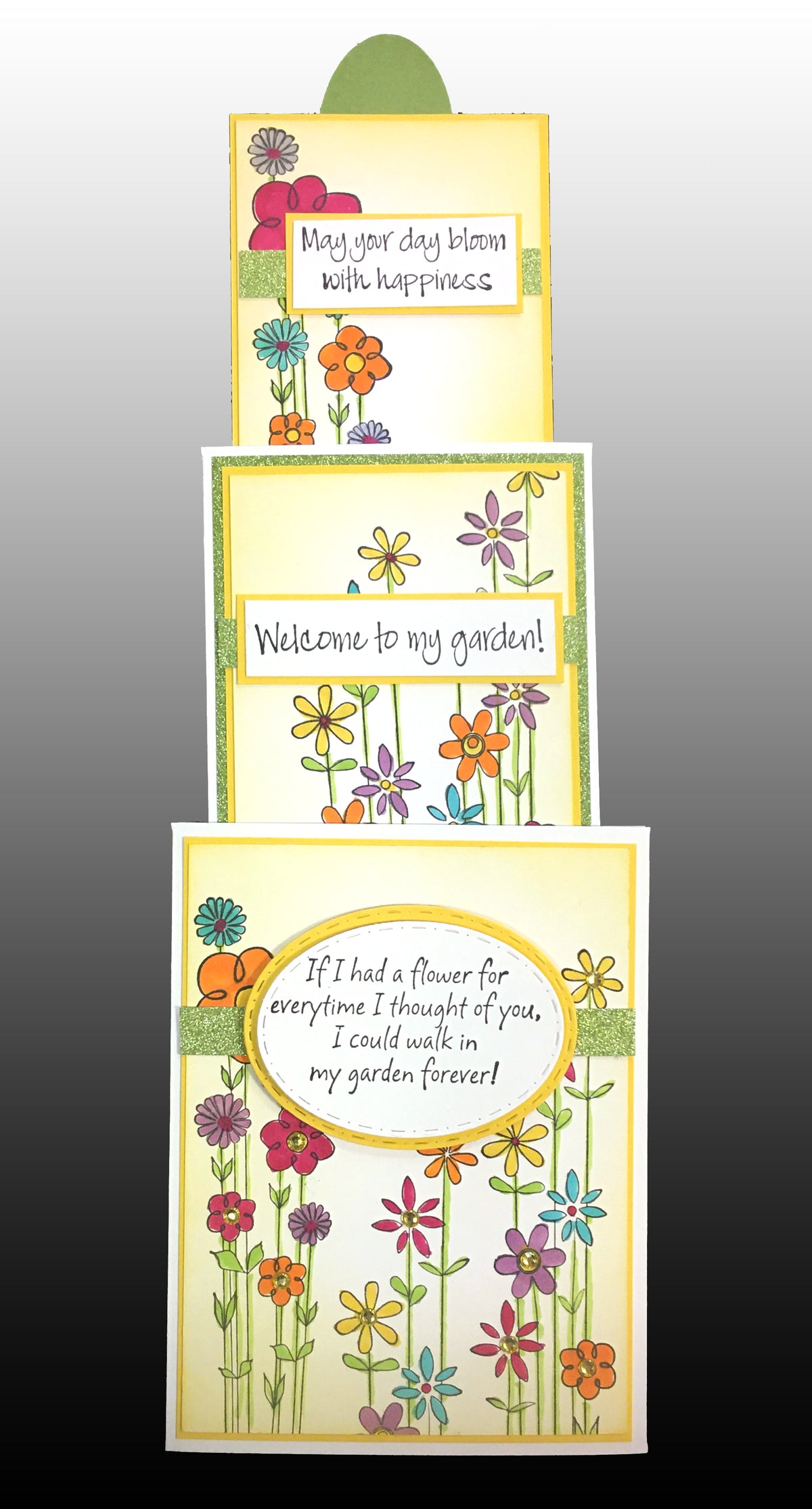 White Triple Tier Slider - 5 ct with Envelopes