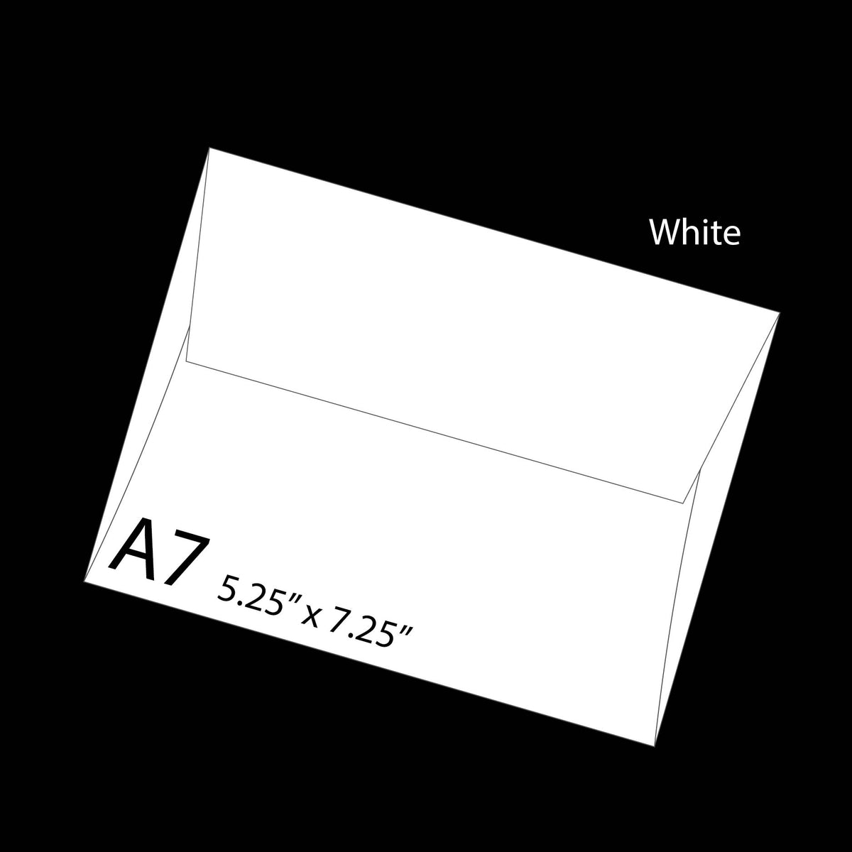 White Large A-7 Envelope