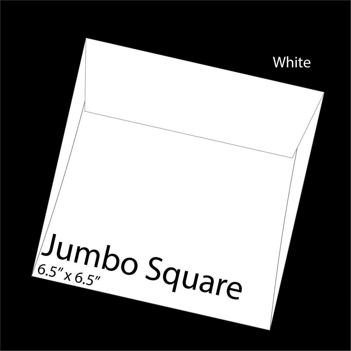 White Jumbo Square Envelope 6.5" x 6.5"
