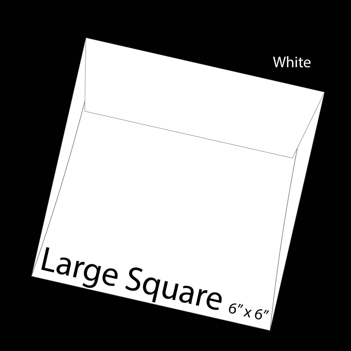 White Large Square Envelope 6" x 6"