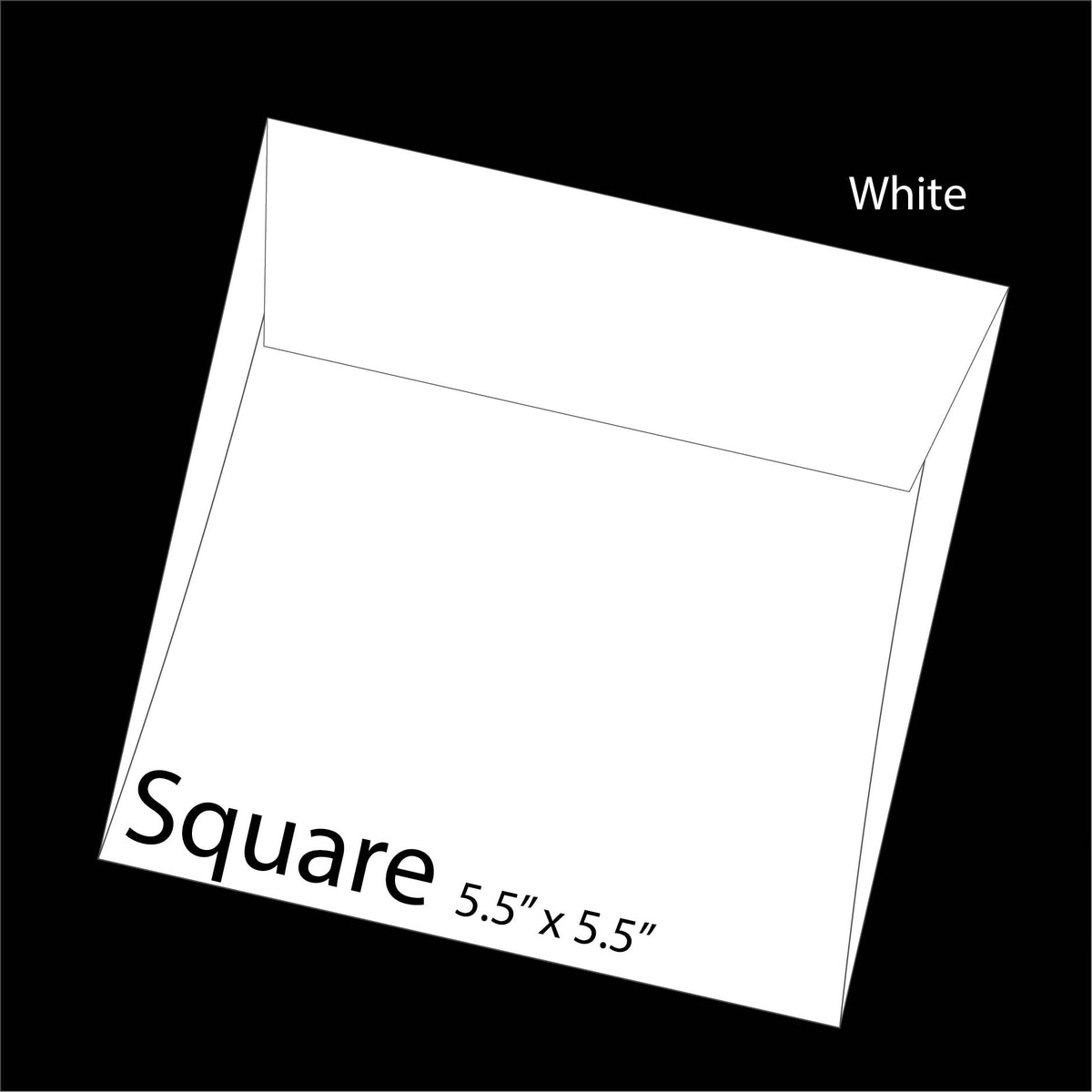 White Square Envelope 5.5" x 5.5"