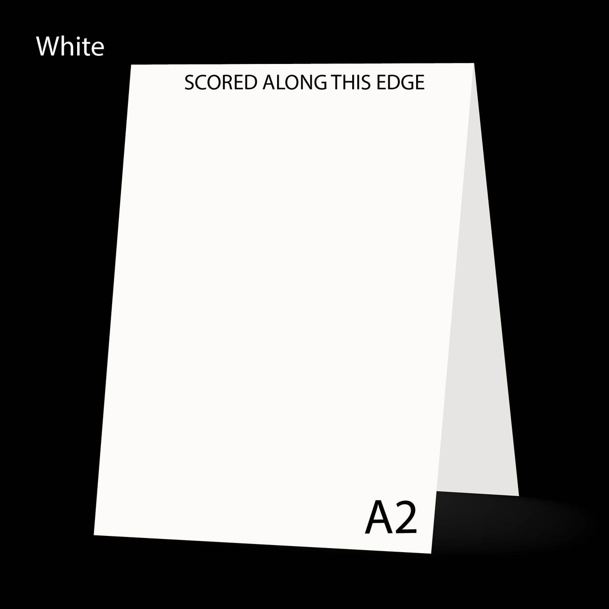 White 80 Lb A-2 Steno Scored Cards
