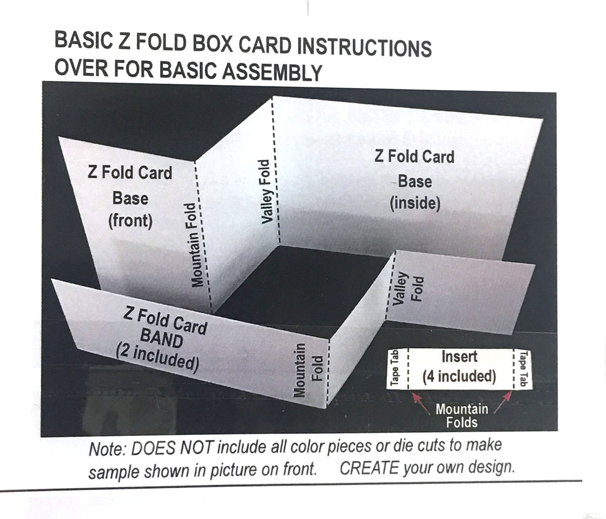 Z Fold Box Card Kit 5 ct with Envelope