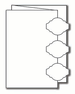 Triple Fancy TAG Swinging Z-Fold Card