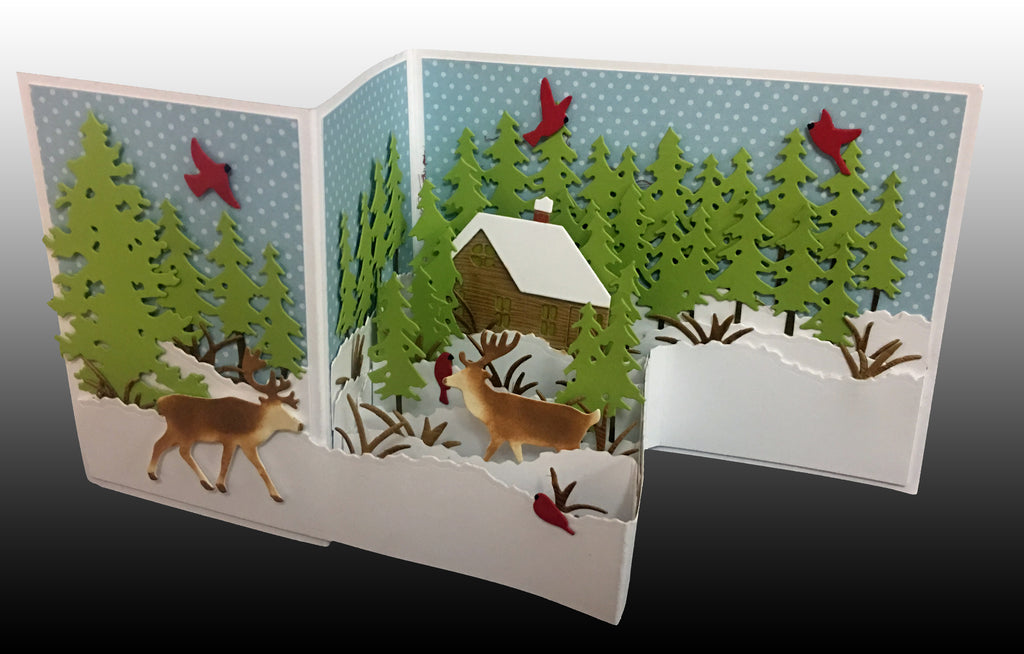 Z Fold Box Card Kit 5 ct with Envelope