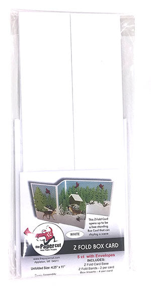 Z Fold Box Card Kit 5 ct with Envelope