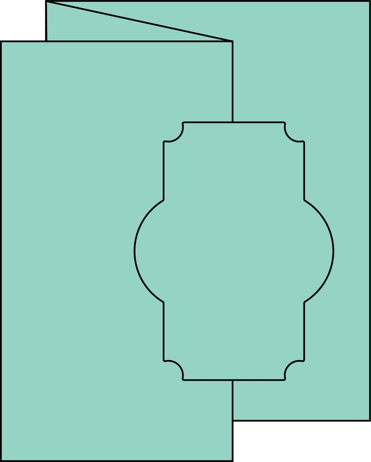 Fancy Label Swinging Z Fold Card