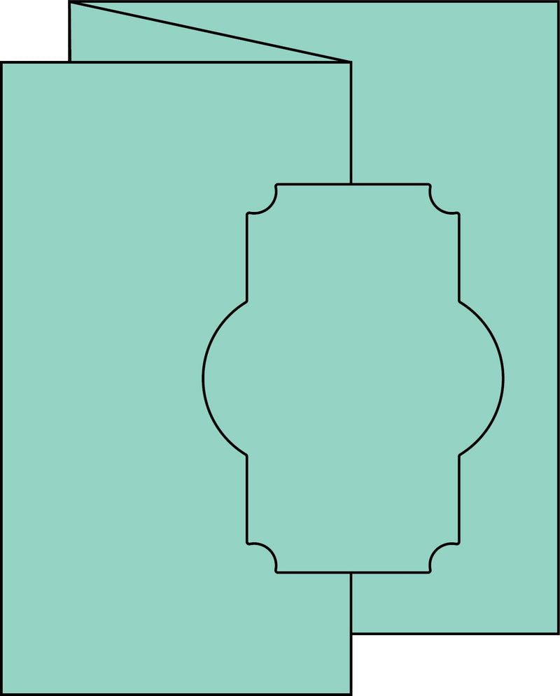 Fancy Label Swinging Z Fold Card