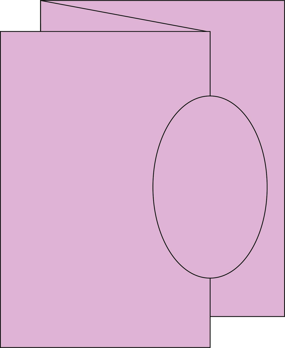 Oval Swinging Z Fold Card