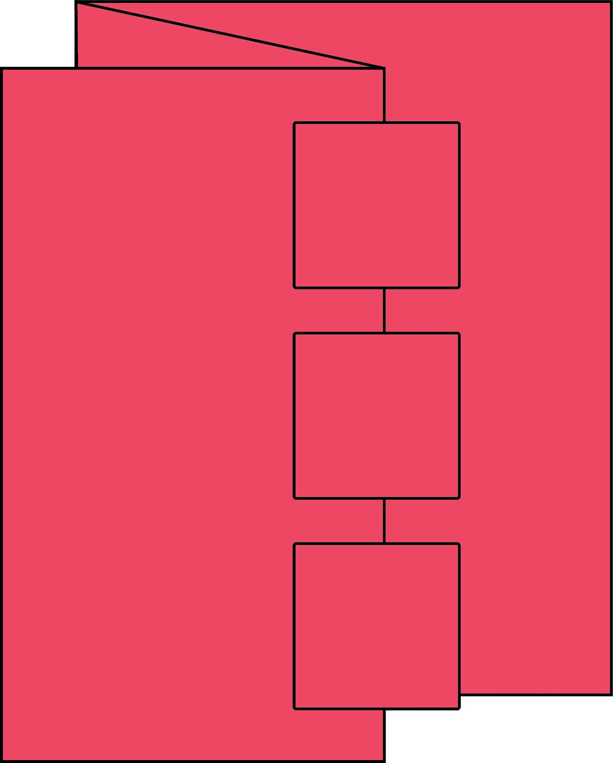 Triple Square Swinging Z Fold Card