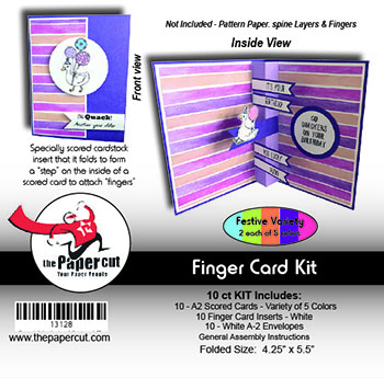 Festive Variety FINGER Card KIT<br>10 Ct with Envelopes