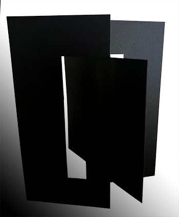 BLACK Flip Card<br>5 Cards with Envelopes