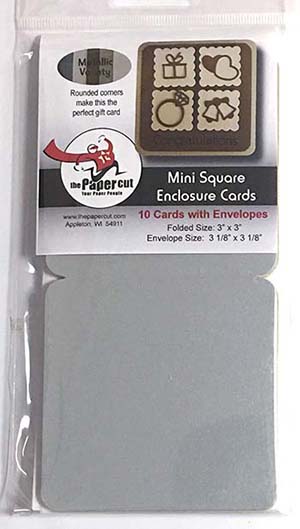 Metallic Variety<br>Mini Square Enclosure Cards w/env