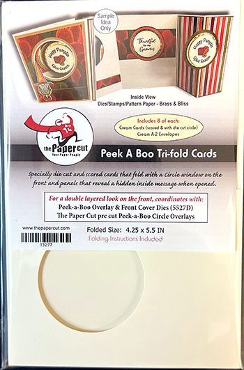 Cream Peek-A-Boo Tri-Fold Cards<br>8 ct with Envelopes