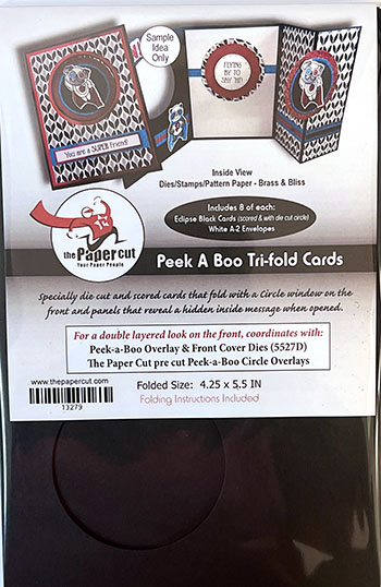 Eclipse Black Peek-A-Boo Tri-Fold Cards<br>8 ct with Envelopes