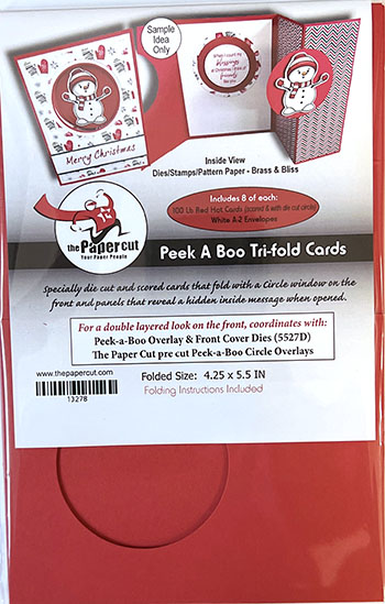 Red Hot Peek-A-Boo Tri-Fold Cards<br>8 ct with Envelopes