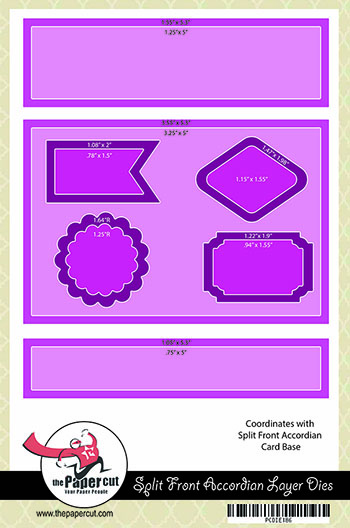 Split Front Accordian LAYERING Die Set<br>Includes 14 Dies