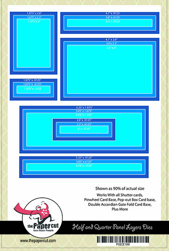 Half & Quarter Panel LAYERING Die Set<br>Includes 21 Dies
