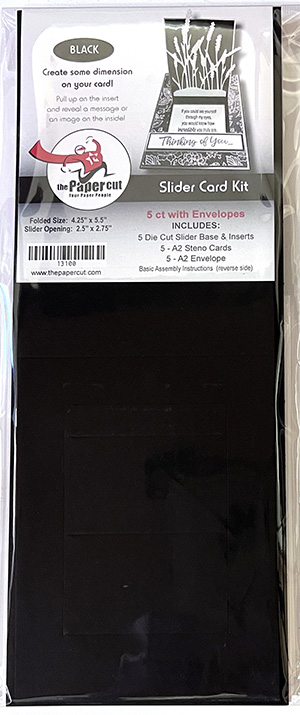 Black Slider Card Kit<br>5 Cards with Envelopes