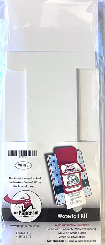 White WATERFALL Card Kit<br>10 ct with A-6 Envelopes